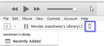 File Edit Movie View Controls Account Help 
B Movies (sandrews's Library) C 
san drews 's Libruy 
Recently Added