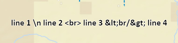 Line break test with text graphic