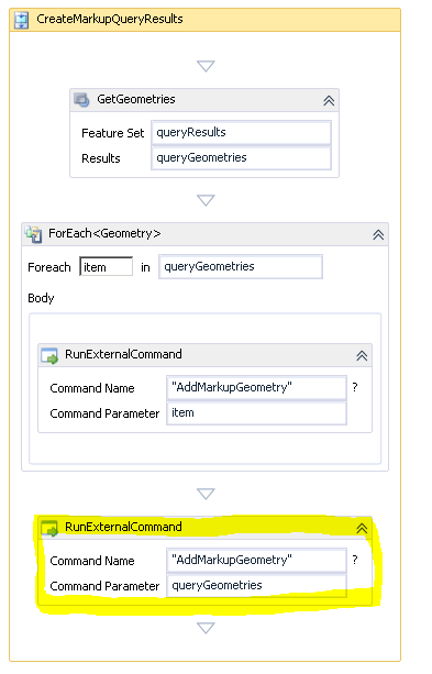 snip of workflow