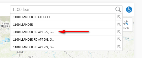search hints list
