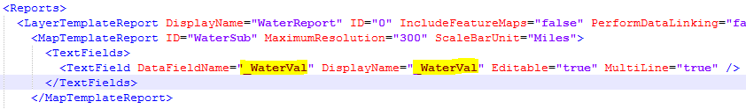 site xml text fields value