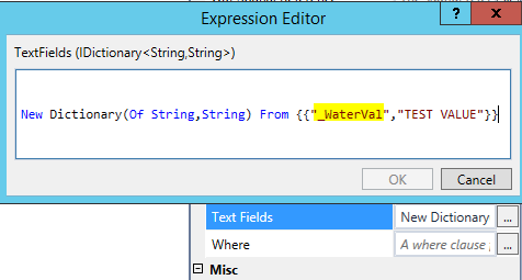 TextFields property