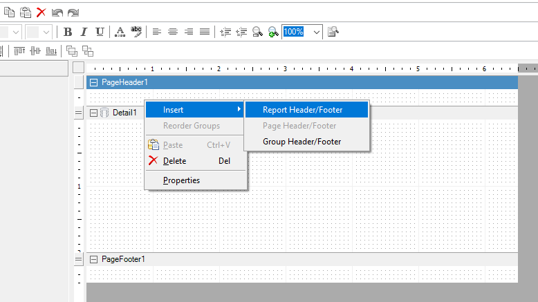 Report Header/Footer