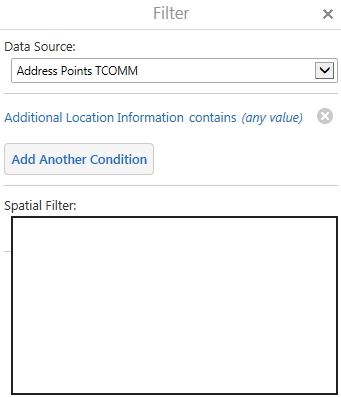 Spatial filter combobox
