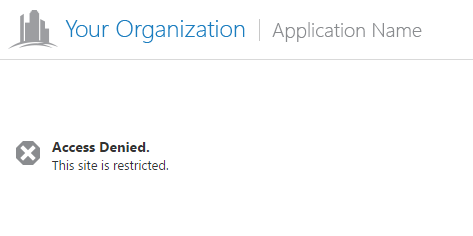 Access Denied message