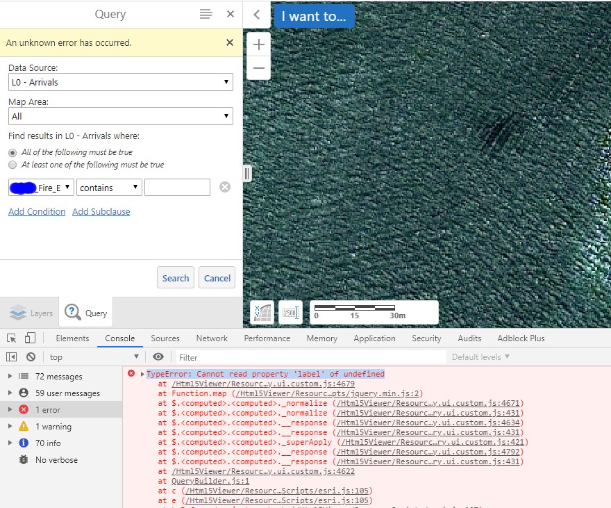error message screenshot
