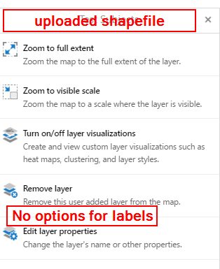 Shapefile options