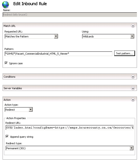 Inbound Rule config