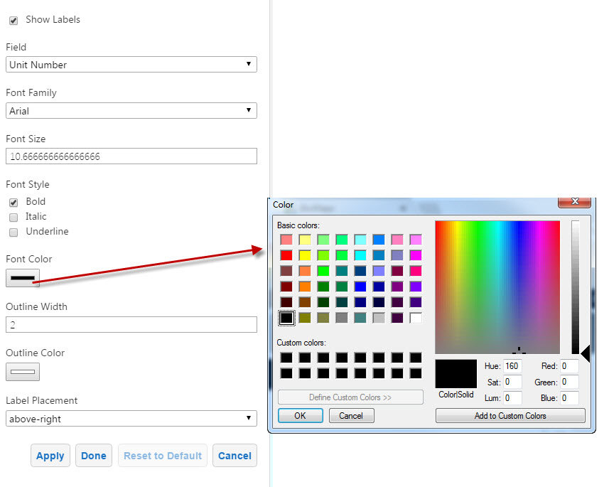 Chrome colour picker