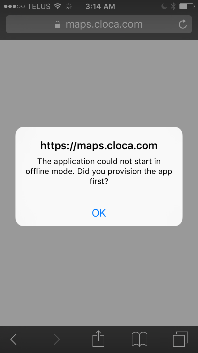 When I refresh sometimes we get the message attached