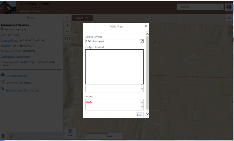 screenshot of print dialog with weirdness