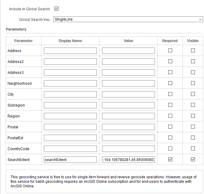 search extent